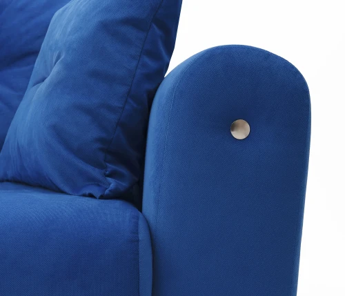 Диван еврокнижка  Вега, велюр синий, 150