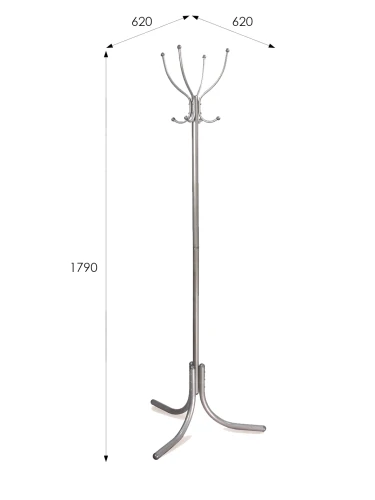 Вешалка напольная М 3 металлик