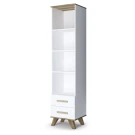 Шкаф-стеллаж Вега Скандинавия 450, белый глянец