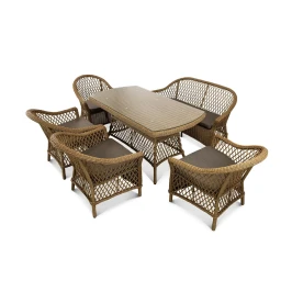 Комплект уличной мебели НОВА Американский орех искусственный ротанг