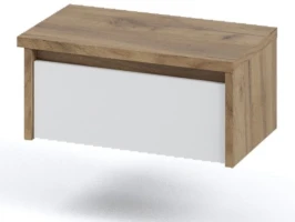 Тумба «Мишель» 1ящ (2шт), Дуб крафт золотой/Белый жемчуг