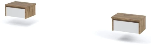 Тумба «Мишель» 1ящ (2шт), Дуб крафт золотой/Белый жемчуг