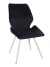 DC230 Стул мягкий, ЧЕРНЫЙ#M420-48 велюр, каркас металл, белый КРУГЛЫЙ