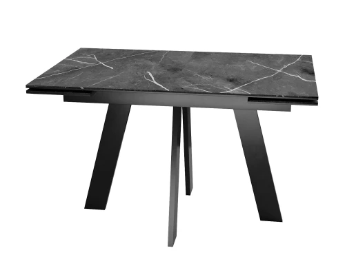 Стол DikLine SKM120 Керамика Черный мрамор/подстолье черное/опоры черные (2 уп.)
