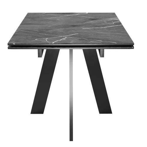 Стол DikLine SKM120 Керамика Черный мрамор/подстолье черное/опоры черные (2 уп.)