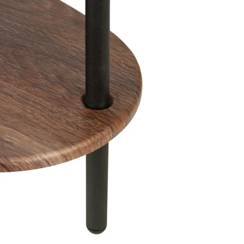 Стол журнальный МеталлАрт М036 коричневый дуб/черный