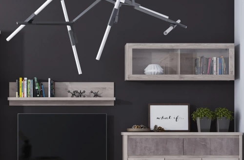 Полка навесная 1V, JAZZ, цвет Каштан найроби