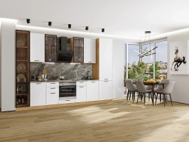 Кухонный гарнитур Фрейм-06 White Silk Дуб Вотан