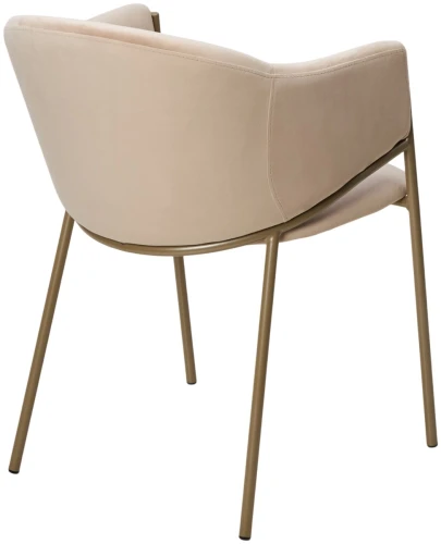 Стул ДИЛЛ, цвет H-06 Бежевый, велюр / шампань каркас М-City