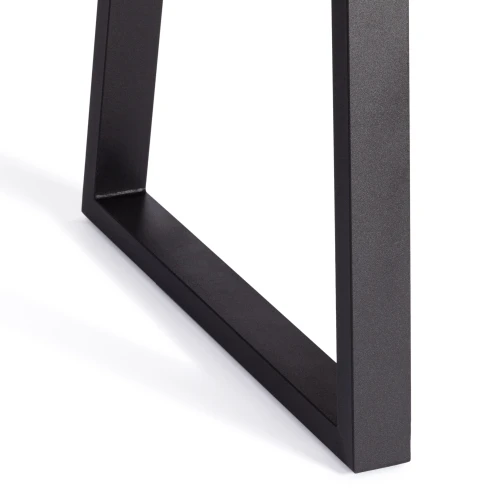 Стол MALTIDO ЛДСП/HPL/металл, 130 х 75+30 х 75 см, Мрамор чёрный/чёрный