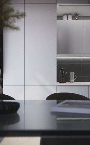 Модульная кухня Эстетик 3400*2200 Нью Мун МДФ угловая