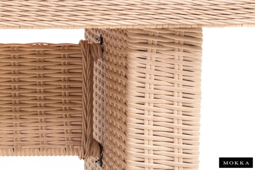 Комплект плетеной мебели МОККА SAN MARINO (стол обеденный, 8 кресел), Бежевый