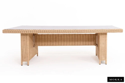 Комплект плетеной мебели МОККА SAN MARINO (стол обеденный, 8 кресел), Бежевый