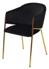 Стул DILL MOMO-47 черный, велюр "беспальчиковый"/ золотой каркас М-City Стул DILL MOMO-47 черный, велюр "беспальчиковый"/ золотой каркас М-City