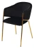 Стул DILL MOMO-47 черный, велюр "беспальчиковый"/ золотой каркас М-City