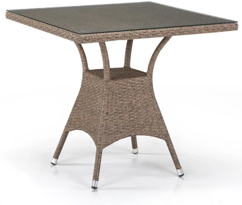 Плетеный стол T197BT-W56-80x80 Light brown