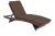 Шезлонг, лежак из искусственного ротанга  МАРА «MARA» в комплекте в матрасом  -  Dark Brown