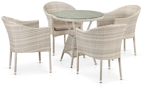 Комплект плетеной мебели T705ANT/Y350-W85 4Pcs Latte