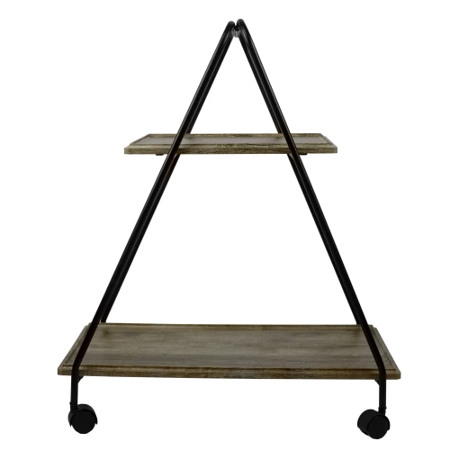 Стол сервировочный Милн черный/дуб крымский состаренный