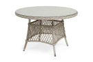 "Эспрессо" плетеный круглый стол, диаметр 118 см, цвет бежевый