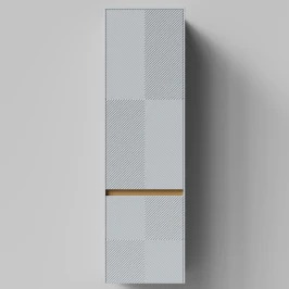 Пенал Аурум 45, пример RAL 7040 Серое окно, матовая, подвесной, правый