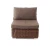 "Лунго" модуль диванный прямой с подушками, цвет коричневый