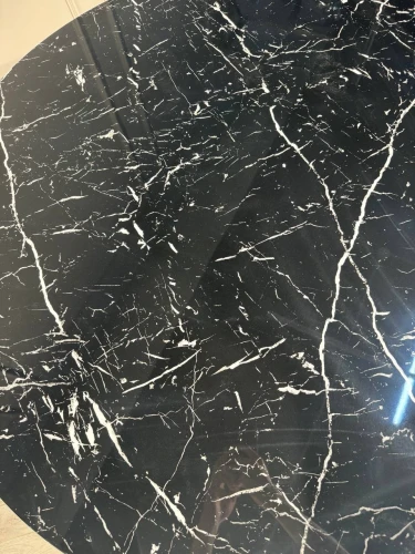 Стол обеденный Веспер F-1171-1.1, 120х120х76 см, черный мрамор