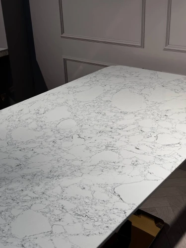 Стол обеденный Интерно Гранд MC3042-200WH, 200х100х75 см, белый мрамор/золото