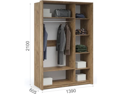 Спальня «Мишель» 3шк, Дуб крафт золотой/Белый жемчуг