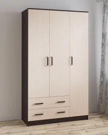 Шкаф Лагуна 120 см, венге/дуб молочный
