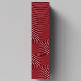 Пенал Эйфория 35 F1, пример RAL 3004 Пурпурно-красный, матовая, подвесной, правый