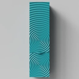 Пенал Эйфория 40 F1, пример RAL 5021 Водная синь, матовая, подвесной, правый