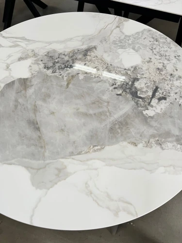 Стол МИЛТОН D89 PANDORA LIGHT, керамика / ЛАТТЕ каркас М-City