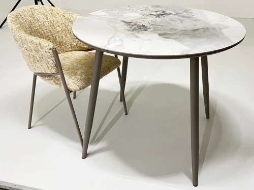 Стол МИЛТОН D89 PANDORA LIGHT, керамика / ЛАТТЕ каркас М-City