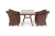 "Латте - 140 R" обеденная группа плетеная, цвет коричневый