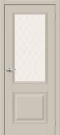 Межкомнатная дверь BRAVO Классик-13 Cream Silk White Сrystal