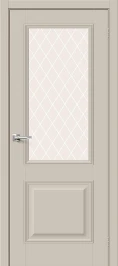 Межкомнатная дверь BRAVO Классик-13 Cream Silk White Сrystal