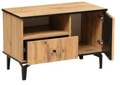 Тумба под ТВ Либерти 51.07 (опора h150) Дуб вотан/Черный