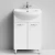 Тумба Колумбия 55 напольный, белый Vodok с раковиной в комплекте