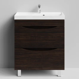 Тумба Лайт 70 напольный, Палисандр ПВХ 43101 Vodok с раковиной в комплекте