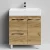 Тумба Мальта 70 напольный, ящики и дверь, Дуб Тортуга ПВХ 2357-43, правый Vodok с раковиной в комплекте