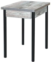 Глайдер стол обеденный / бетон темный/черный