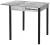 Глайдер стол обеденный / бетон темный/черный