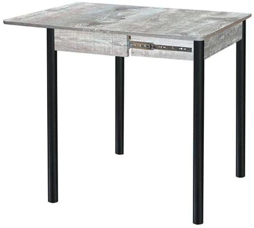 Глайдер стол обеденный / бетон темный/черный