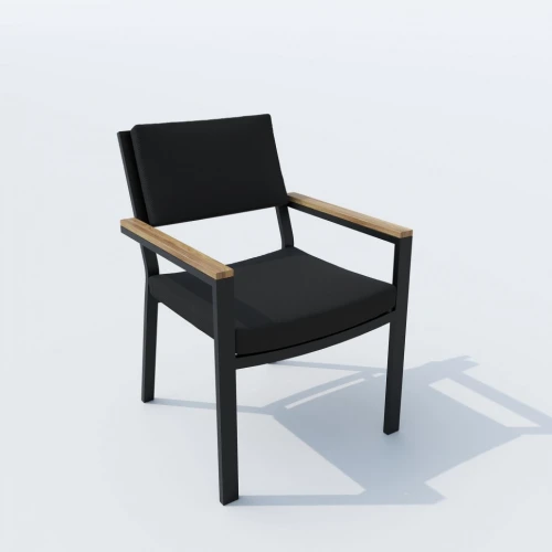 Обеденная группа TELLA  BONTA каркас карбон / стол тик 220 / ткань черная