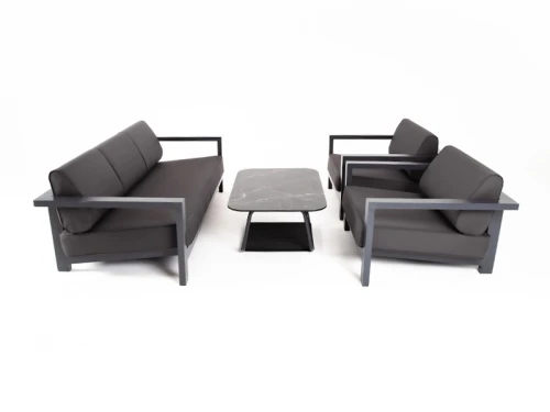 "Гранада" лаунж-зона из алюминия со столиком из HPL