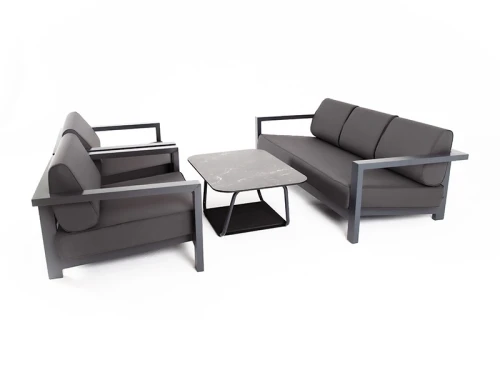 "Гранада" лаунж-зона из алюминия со столиком из HPL