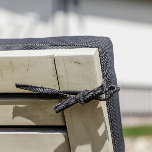 Шезлонг PAOLO на колесиках из акации белого цвета