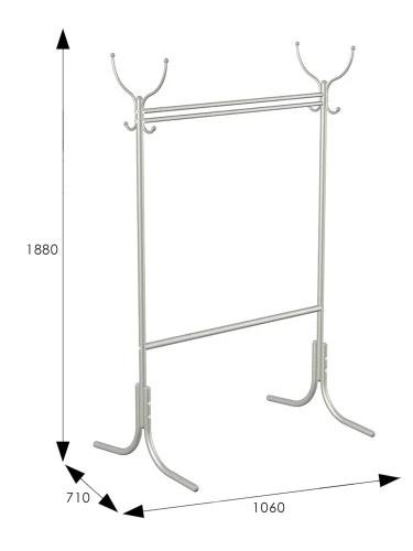 Вешалка напольная М 13 металлик