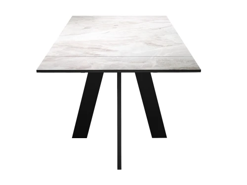 Стол DikLine SKM140 Керамика Italian Grey (глянец серый)/опоры черные